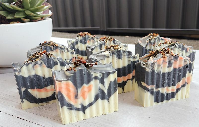 Blood Orange and Activated Charcoal Soap